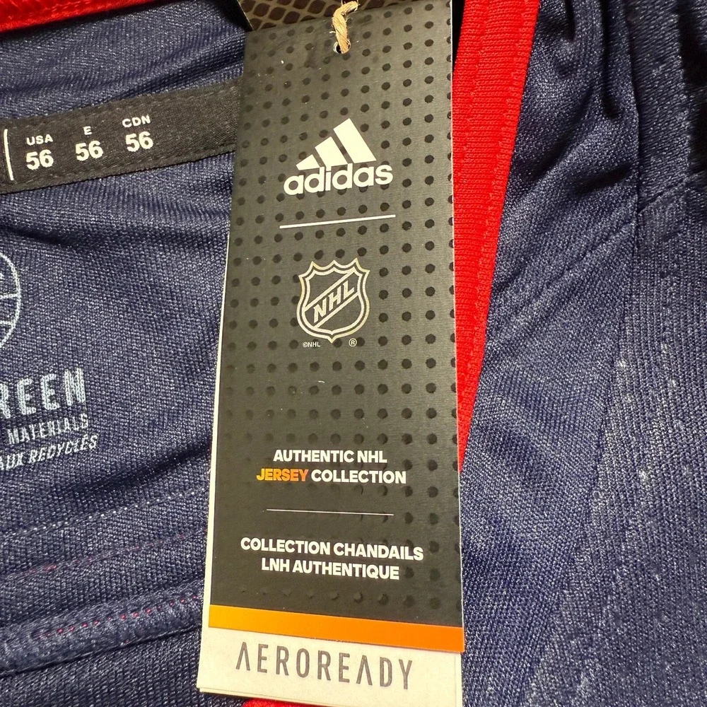 Columbus Blue Jackets Adidas‎ Primegreen Authentic NHL Jersey Blue Home Mens 56